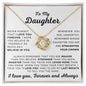 [50% OFF TODAY]  TO MY DAUGHTER - LOVE KNOT NECKLACE