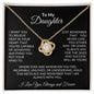 [50% OFF TODAY] TO MY DAUGHTER - LOVE KNOT NECKLACE
