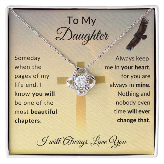 Almost Sold Out -  TO MY DAUGHTER - LOVE KNOT NECKLACE