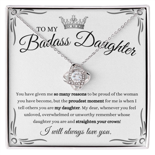 [Almost Sold Out] TO MY BADASS DAUGHTER - LOVE KNOT NECKLACE
