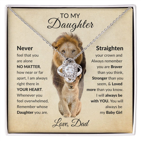 [ALMOST SOLD OUT] TO MY DAUGHTER - LOVE KNOT NECKLACE