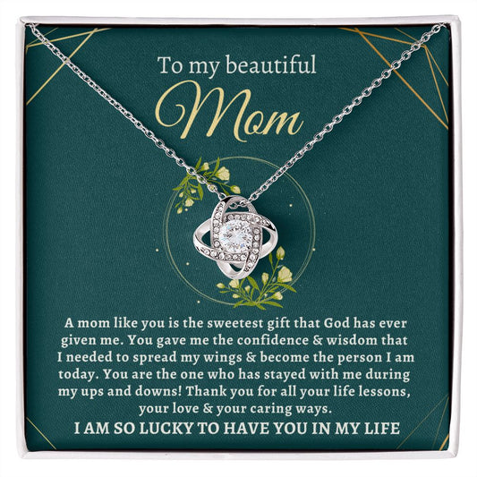 Almost Sold Out - TO MY BEAUTIFUL MOM - LOVE KNOT NECKLACE