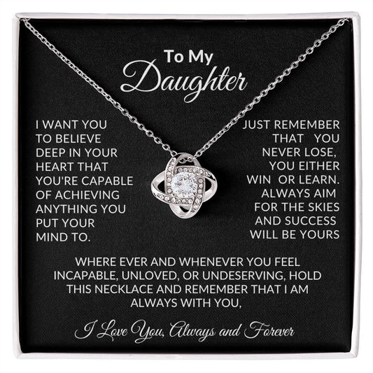 [50% OFF TODAY] TO MY DAUGHTER - LOVE KNOT NECKLACE