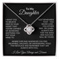 [50% OFF TODAY] TO MY DAUGHTER - LOVE KNOT NECKLACE