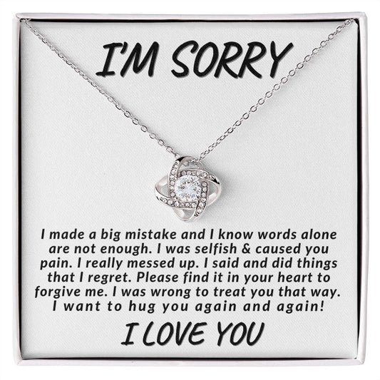 Almost Sold Out -  I'M SORRY - LOVE KNOT NECKLACE