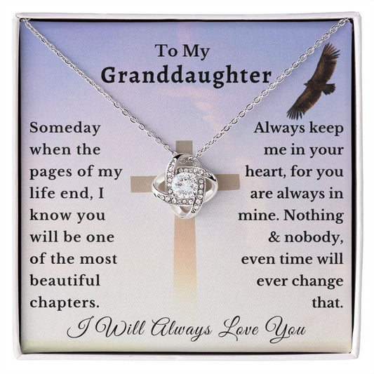 Almost Sold Out - To My Granddaughter - Love Knot Necklace