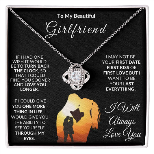 Almost Sold Out -  TO MY BEAUTIFUL GIRLFRIEND - LOVE KNOT NECKLACE