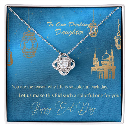 Almost Sold Out - TO OUR DARLING DAUGHTER ON EID - LOVE KNOT NECKLACE