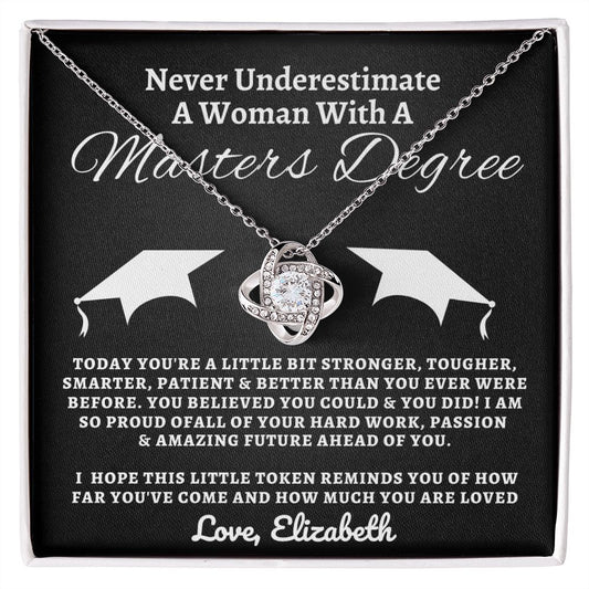 Almost sold out - Personalized Necklace - To my Daughter For Graduation - Beautiful Personalized Love Knot Necklace