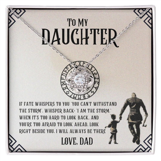 TO MY DAUGHTER - LOVE KNOT NECKLACE