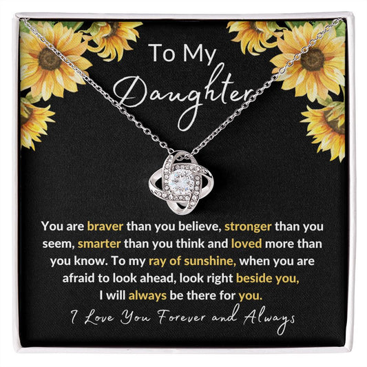 TO MY DAUGHTER - LOVE KNOT NECKLACE