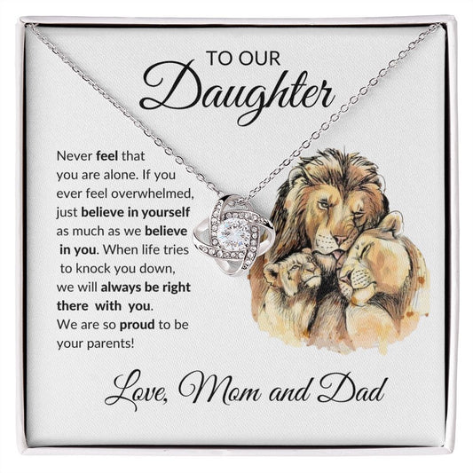 TO OUR DAUGHTER - LOVE KNOT NECKLACE