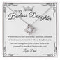 [50% OFF TODAY] TO MY BADASS DAUGHTER- LOVE DAD - LOVE KNOT NECKLACE