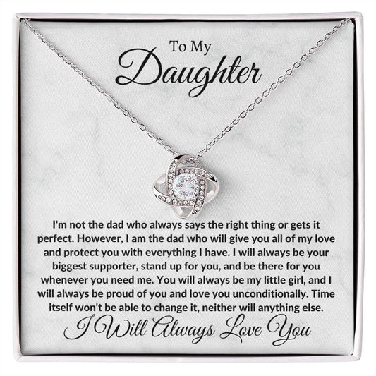 TO MY DAUGHTER - LOVE KNOT NECKLACE
