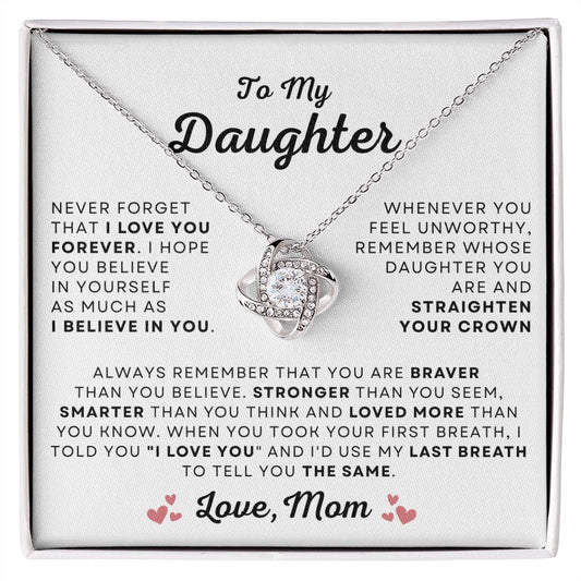 [ALMOST SOLD OUT] TO MY DAUGHTER - LOVE KNOT NECKLACE