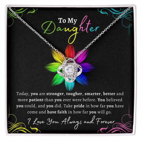 Almost Sold Out -  TO MY DAUGHTER - LOVE KNOT NECKLACE