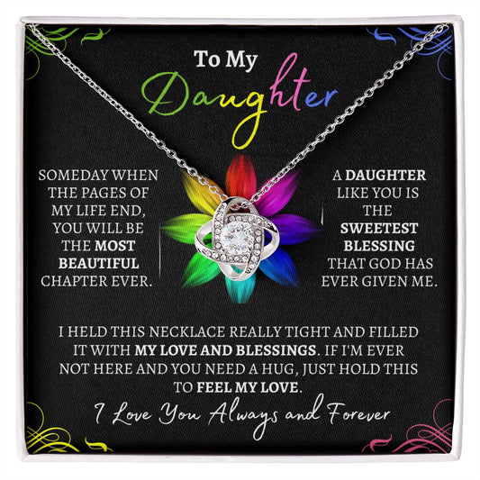 Almost Sold Out -  TO MY DAUGHTER - LOVE KNOT NECKLACE