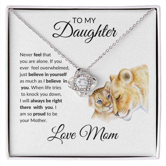 TO MY DAUGHTER - LOVE KNOT NECKLACE