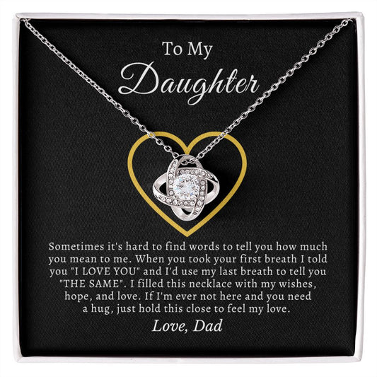 [ALMOST SOLD OUT] TO MY DAUGHTER - LOVE KNOT NECKLACE