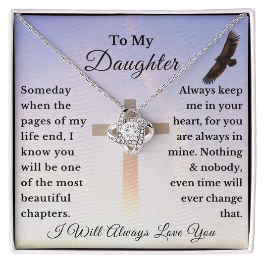 Almost Sold Out - To My Daughter - Love Knot Necklace