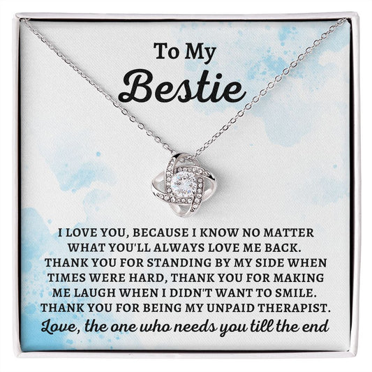 Almost Sold Out -  TO MY BESTIE - LOVE KNOT NECKLACE
