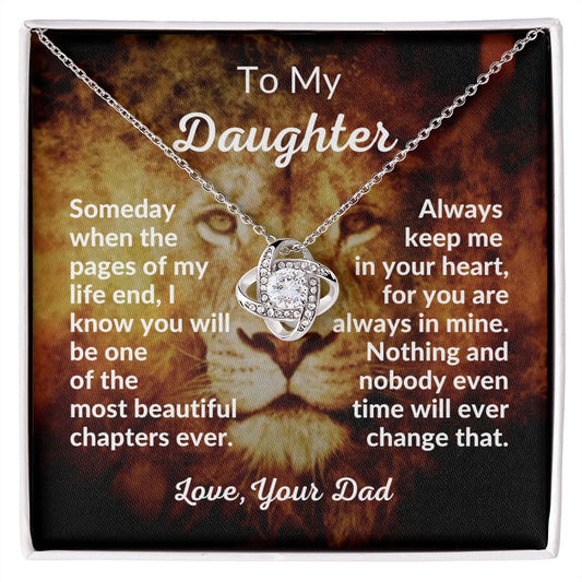[ALMOST SOLD OUT] TO MY DAUGHTER - LOVE KNOT NECKLACE