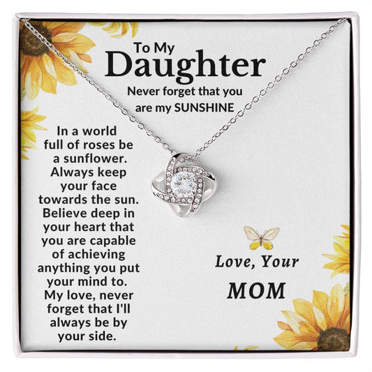 Almost Sold Out - TO MY DAUGHTER - LOVE KNOT NECKLACE