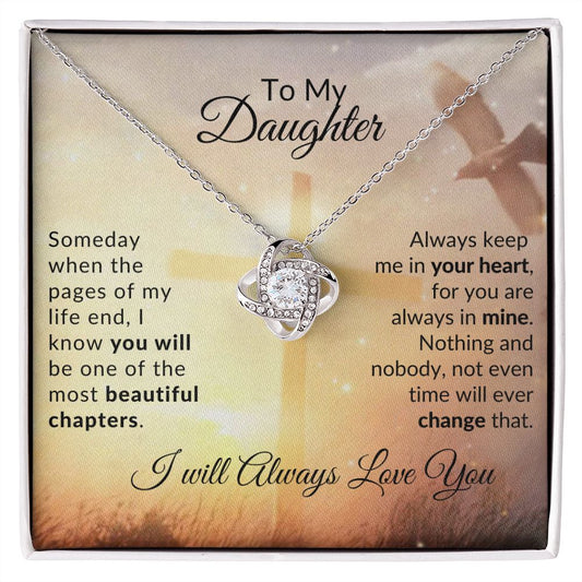 Almost Sold Out -  TO MY DAUGHTER - LOVE KNOT NECKLACE