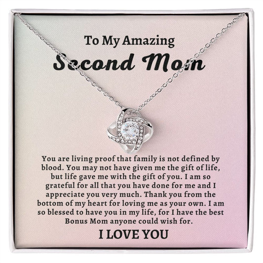 [50% OFF TODAY] TO MY AMAZING SECOND MOM - LOVE KNOT NECKLACE