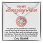 Almost sold out- Personalized Necklace - To my Amazing Mom - Beautiful Love Knot Necklace