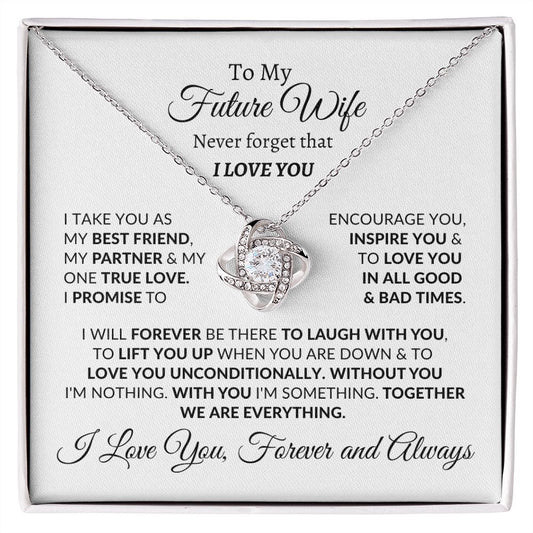 Almost Sold Out - TO MY FUTURE WIFE - LOVE KNOT NECKLACE