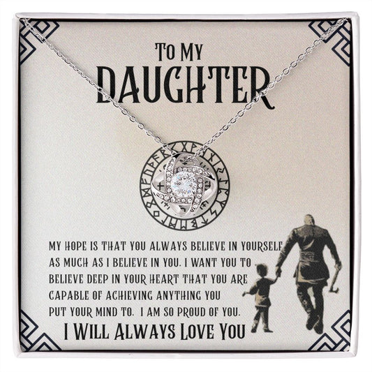 TO MY DAUGHTER - LOVE KNOT NECKLACE
