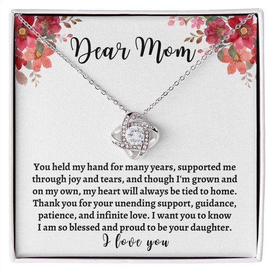 [50% OFF TODAY]  DEAR MOM - LOVE KNOT NECKLACE