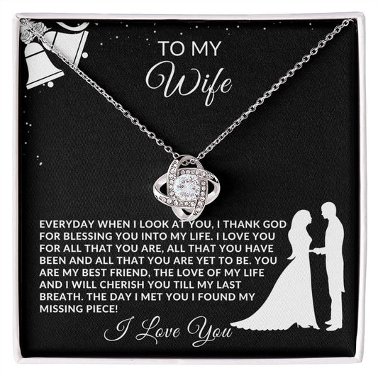 TO MY WIFE - LOVE KNOT NECKLACE
