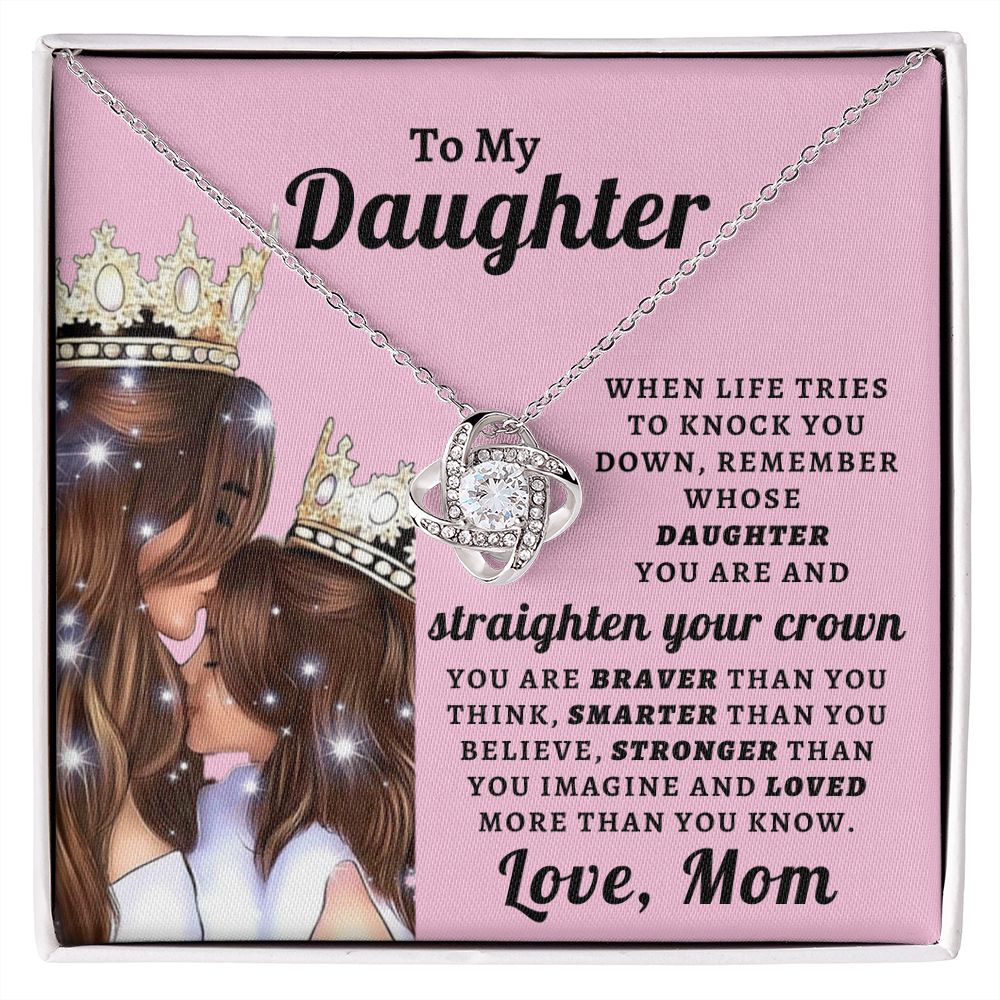 Almost Sold Out -  TO MY DAUGHTER - LOVE KNOT NECKLACE