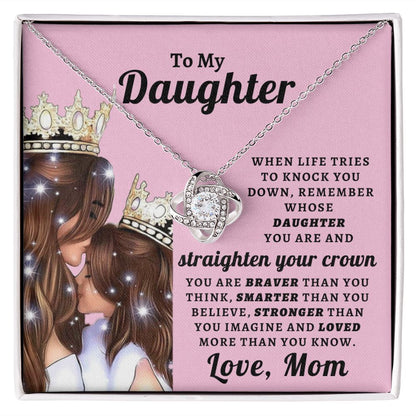 Almost Sold Out -  TO MY DAUGHTER - LOVE KNOT NECKLACE