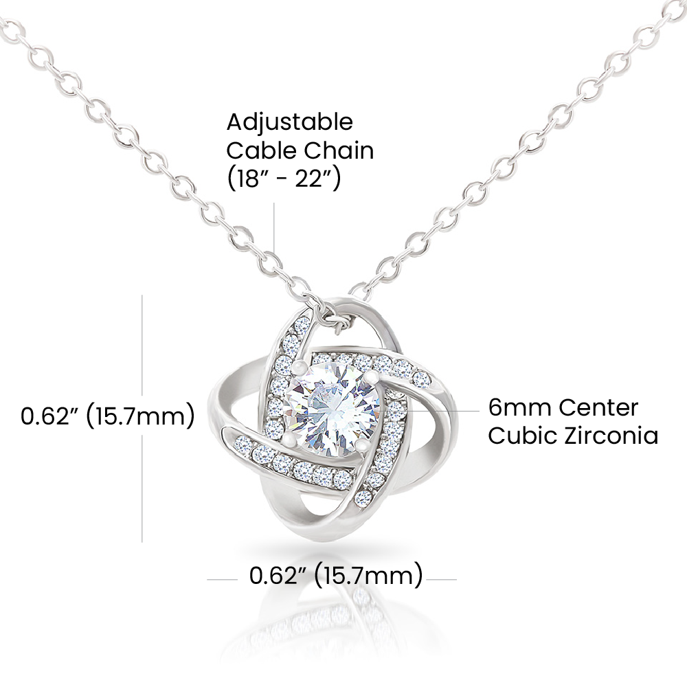 Almost Sold Out -  TO MY DAUGHTER - LOVE KNOT NECKLACE