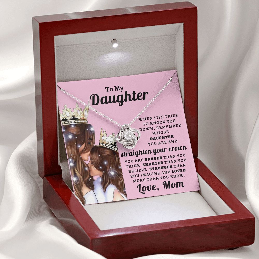 Almost Sold Out -  TO MY DAUGHTER - LOVE KNOT NECKLACE