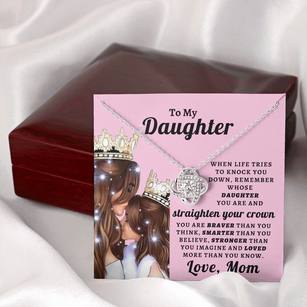 Almost Sold Out -  TO MY DAUGHTER - LOVE KNOT NECKLACE