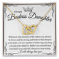 [ ALMOST SOLD OUT ] TO MY BADASS DAUGHTER - INTERLOCKING HEARTS NECKLACE