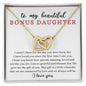 [ALMOST SOLD OUT] TO MY BONUS DAUGHTER - INTERLOCKING HEARTS NECKLACE