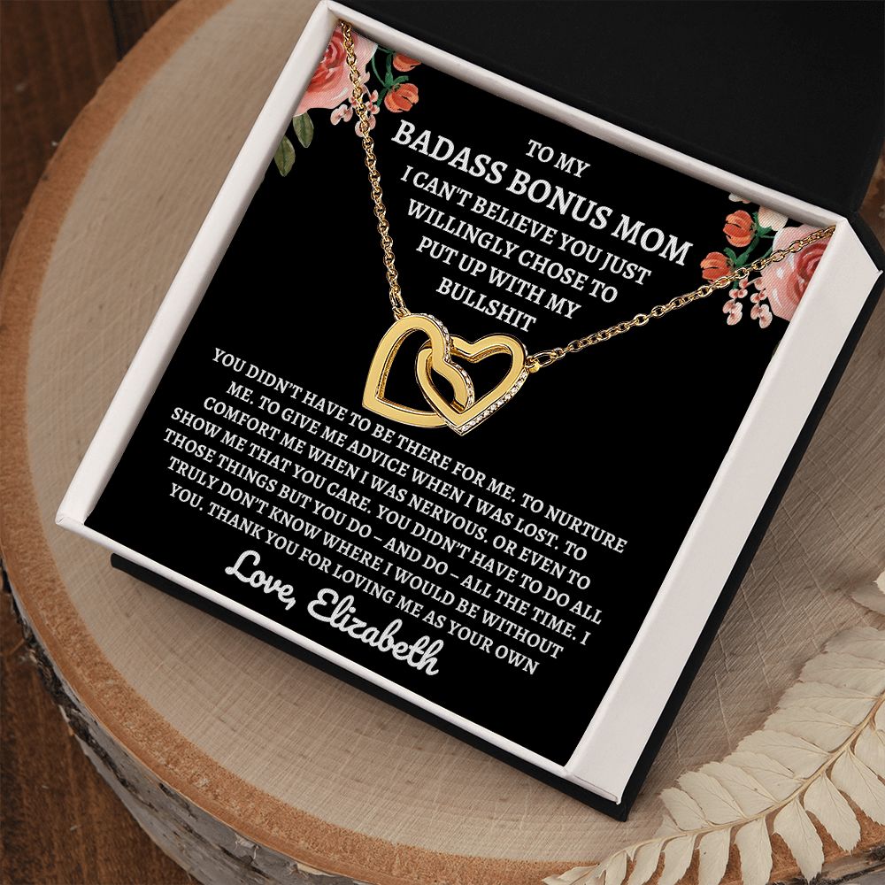 Almost Sold Out - Badass Bonus Mom - Interlocking Hearts Necklace