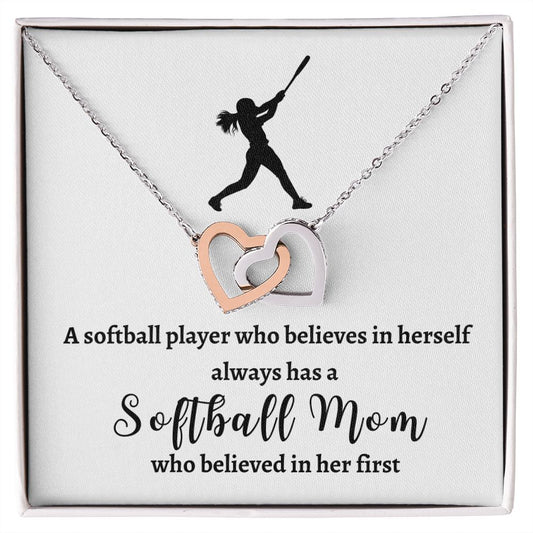 Almost Sold Out - Softball Mom - Interlocking Hearts Necklace