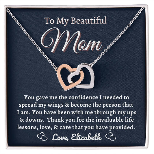 Almost sold out- To my Mom - Beautiful Interlocking Hearts Necklace
