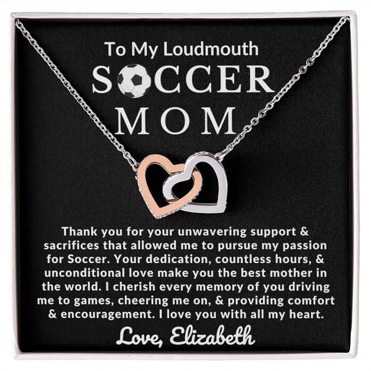Almost sold out- To my Mom - Beautiful  Interlocking Hearts Necklace