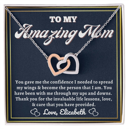 Almost sold out- To my Mom - Beautiful Interlocking Hearts Necklace