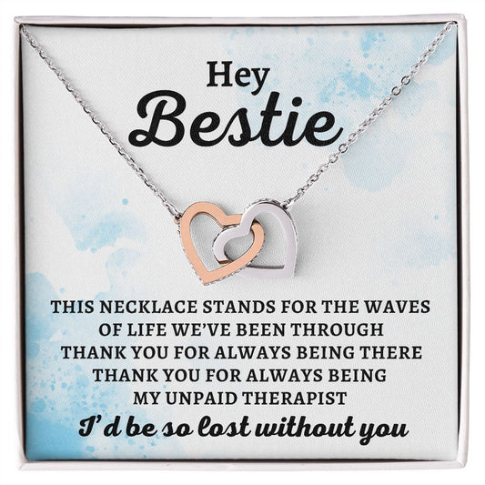 Almost Sold Out - HEY BESTIE - INTERLOCKING HEARTS NECKLACE