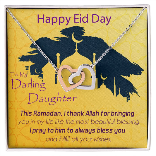 Almost Sold Out - TO MY DAUGHTER FOR EID – INTERLOCKING HEARTS NECKLACE