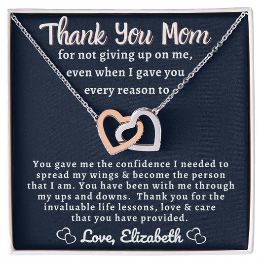 Almost Sold Out - Thank You Mom - Interlocking Hearts Necklace