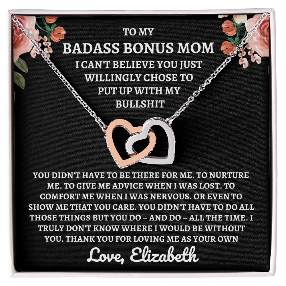 Almost Sold Out - Badass Bonus Mom - Interlocking Hearts Necklace